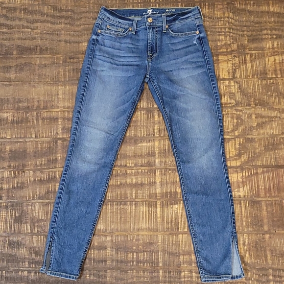 7 FAM The Ankle Split Hem Skinny Jeans - Picture 5 of 15